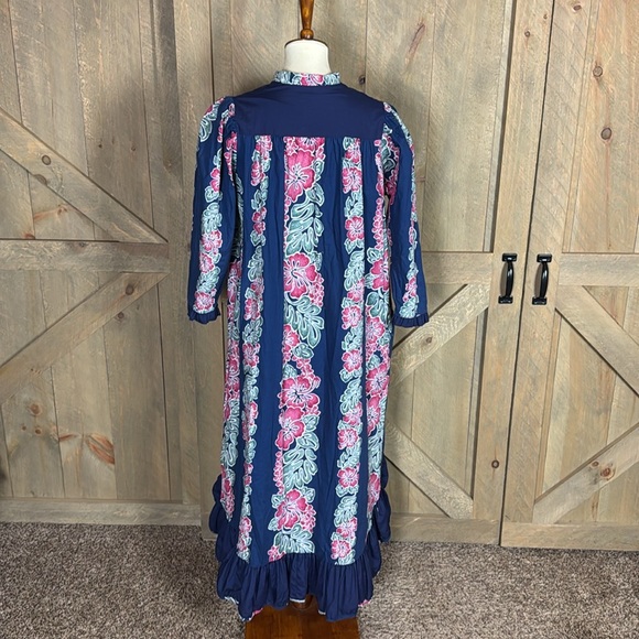 Vintage Jane M Hawaii tropical print dress / house dress - Picture 3 of 12